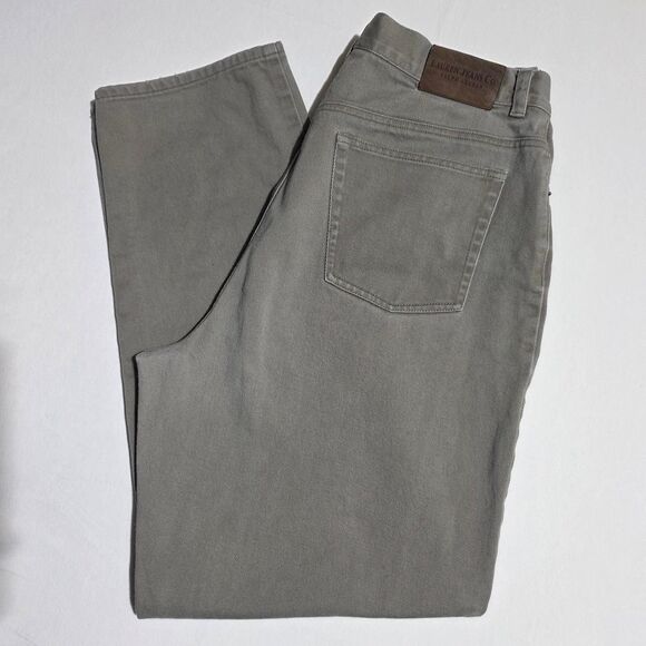 Ralph Lauren Denim - VTG Lauren Jeans Co. RL Taupe 100% Cotton High Rise Straight Jeans Size 14